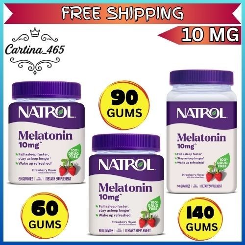 Natrol Melatonin 10 Mg Strawberry Flavor – 60, 90 & 140 Gummies *LIMITED*