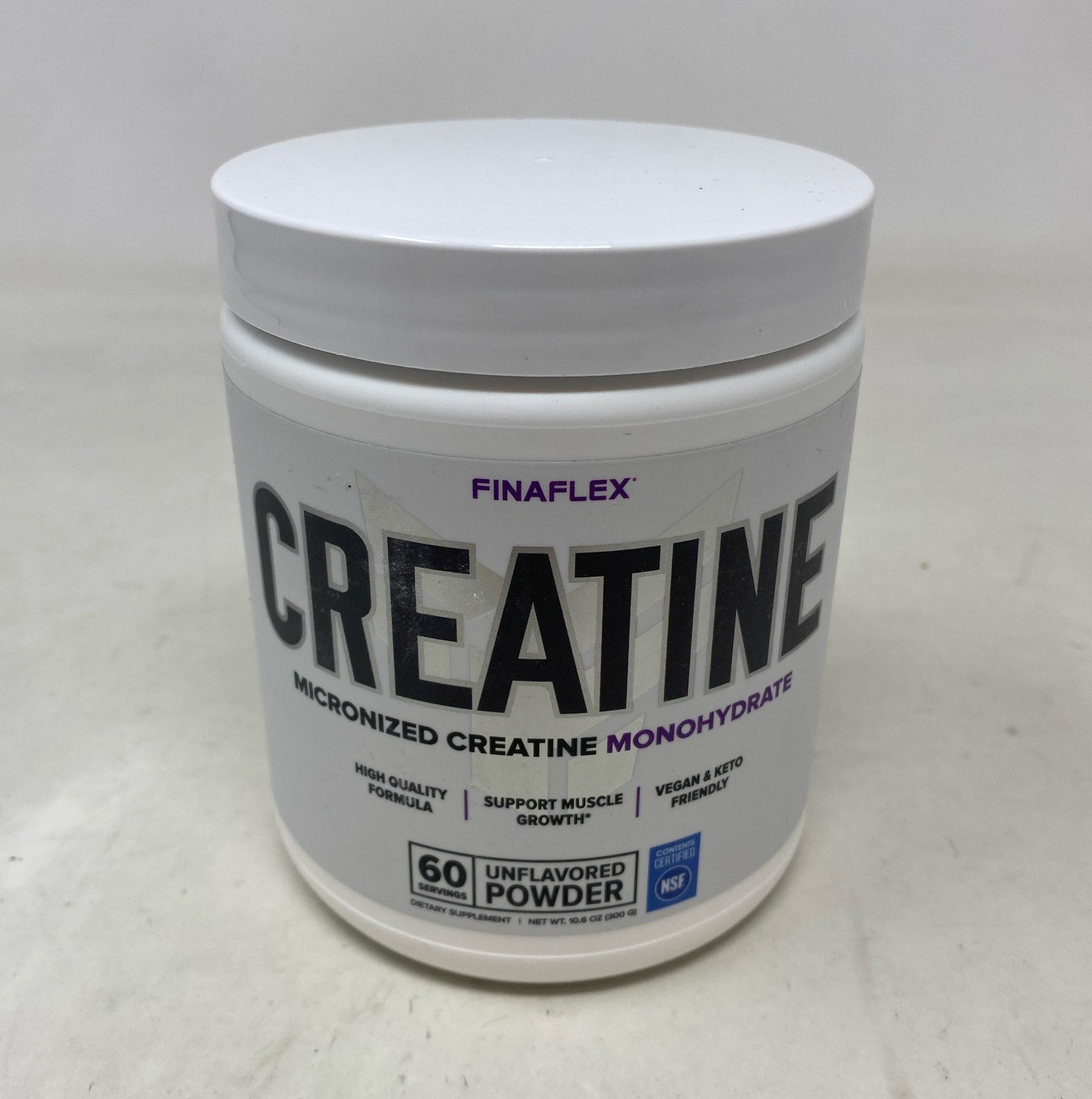 FINAFLEX Pure Creatine Monohydrate – Unflavored 300g 10.6 oz, 60 Servings