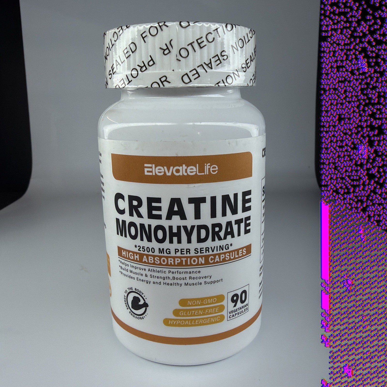 ElevateLife Creatine Monohydrate 2500mg, 90 Capsules -Expires 06/26 SEALED NEW