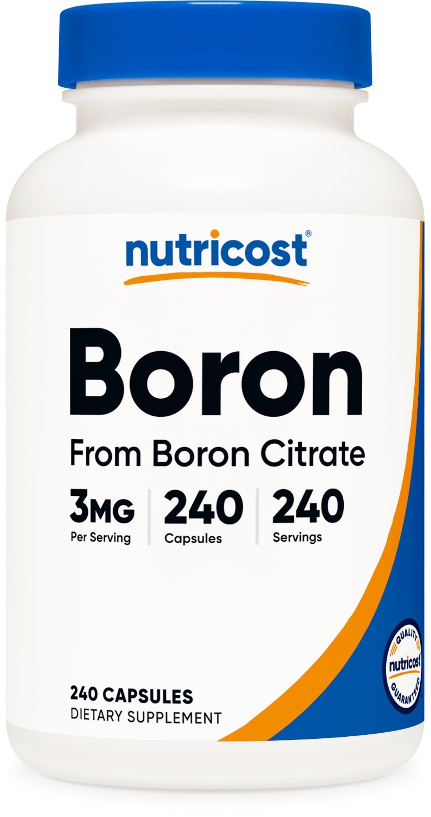 Nutricost Boron 3mg Supplement, 240 Vegetarian Capsules, 240 Servings