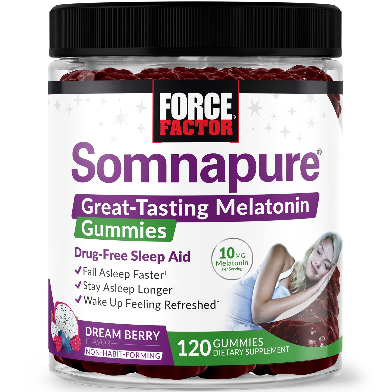 Somnapure Gummies, 10Mg Melatonin Sleep Aid for Adults Extra Strength, Non-Habit