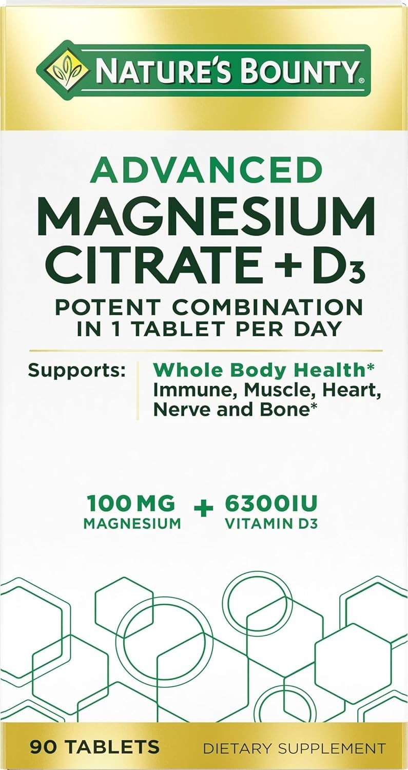 Nature’s Bounty Vitamin D3 & Magnesium Citrate Immune Formula 90 Tablets