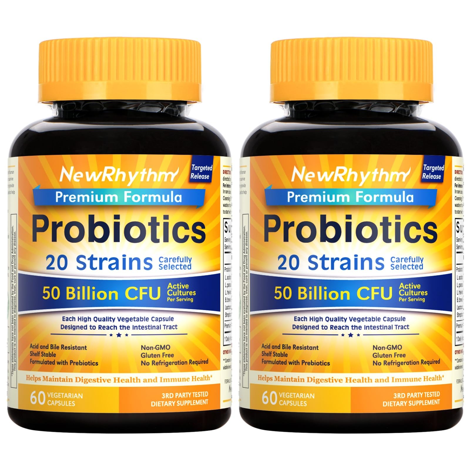 Probiotics 50 Billion CFU 20 Strains, 120 Veggie , Targeted Release Technolog…