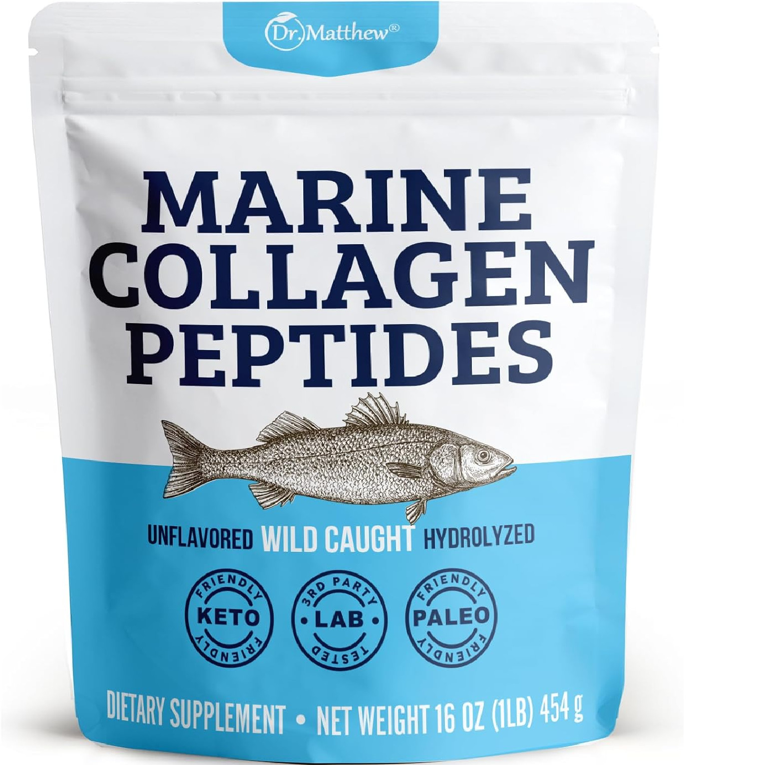 Dr. Matthew Marine Collagen Peptides Powder from Hydrolyzed Wild Caught Fish Pro