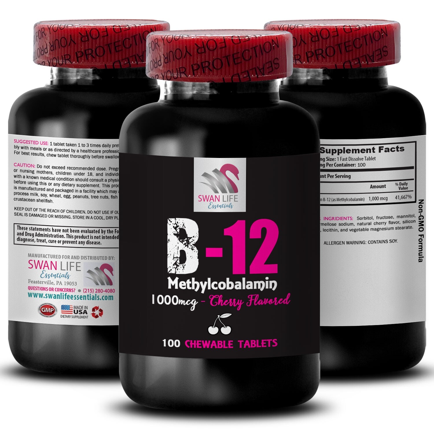 Energizing Ingredients – B-12 METHYLCOBALAMIN – Natural Balance 1 Bottle 100 Tab