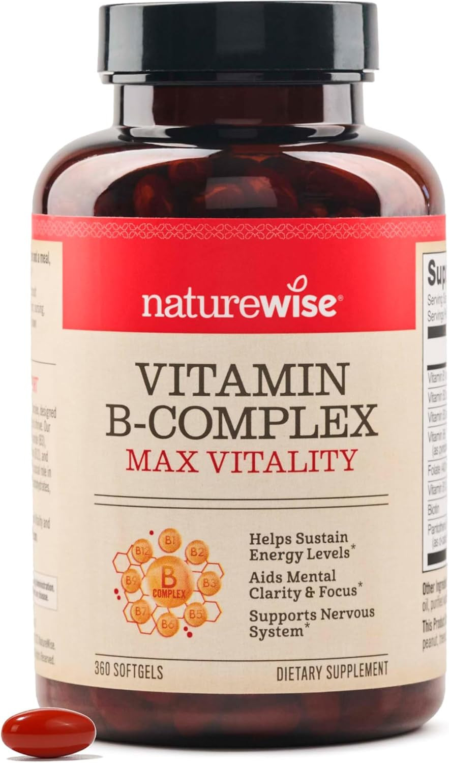 Vitamin B Complex for Women and Men – with Folic Acid Biotin B1 B2 B3 B6 B12 …