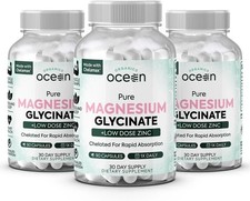 Organics Ocean Pure Magnesium Glycinate Zinc Strength Chelated Original