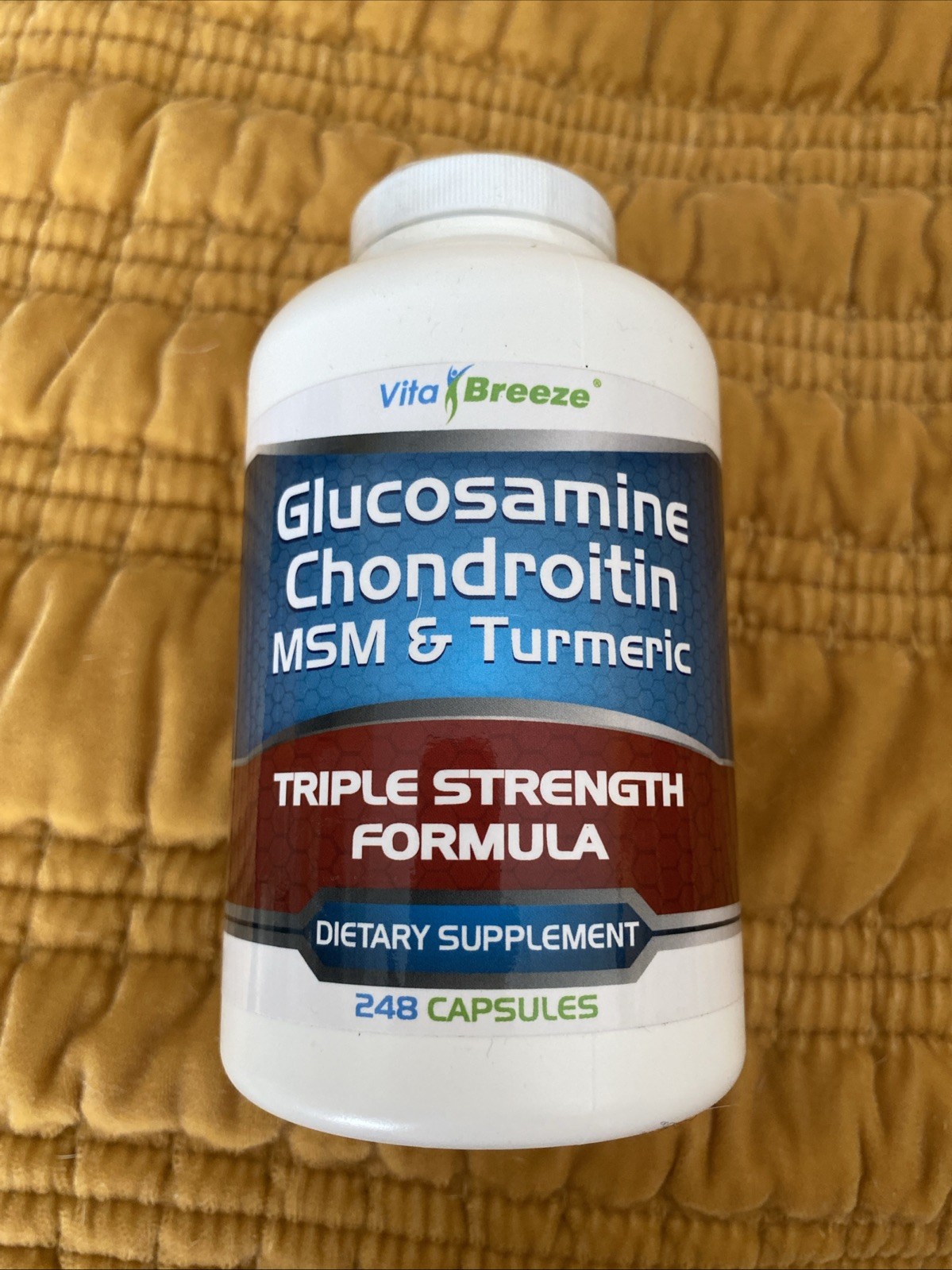 VitaBreeze Glucosamine Chondroitin, MSM & Turmeric Dietary 248 Count Exp 02/2028