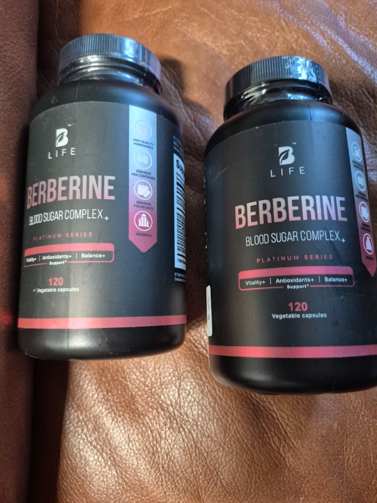 TWO BOTTLES B Life Berberine Blood Sugar Complex 240 Capsules total