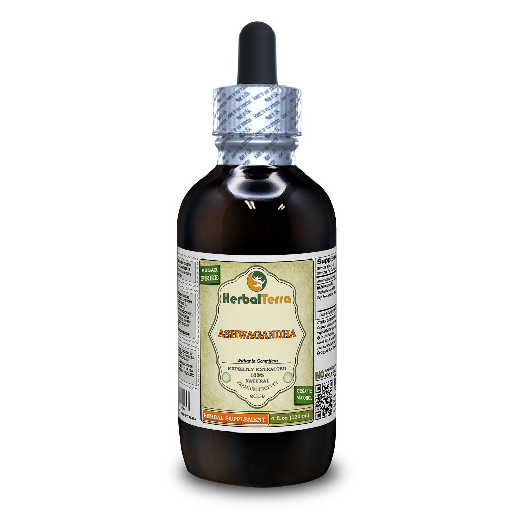 Ashwagandha (Withania Somnifera) Tincture, Dried Root Liquid Extract