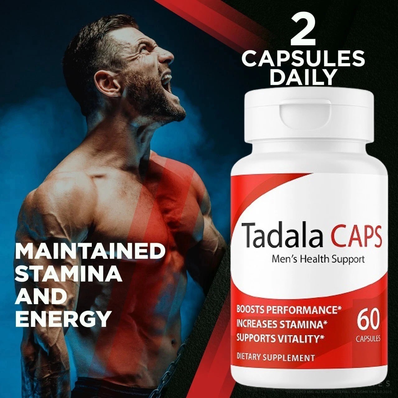 Tadala Advanced Pill for Men Max Strength Tadala Formula Supplement 60 Capsules