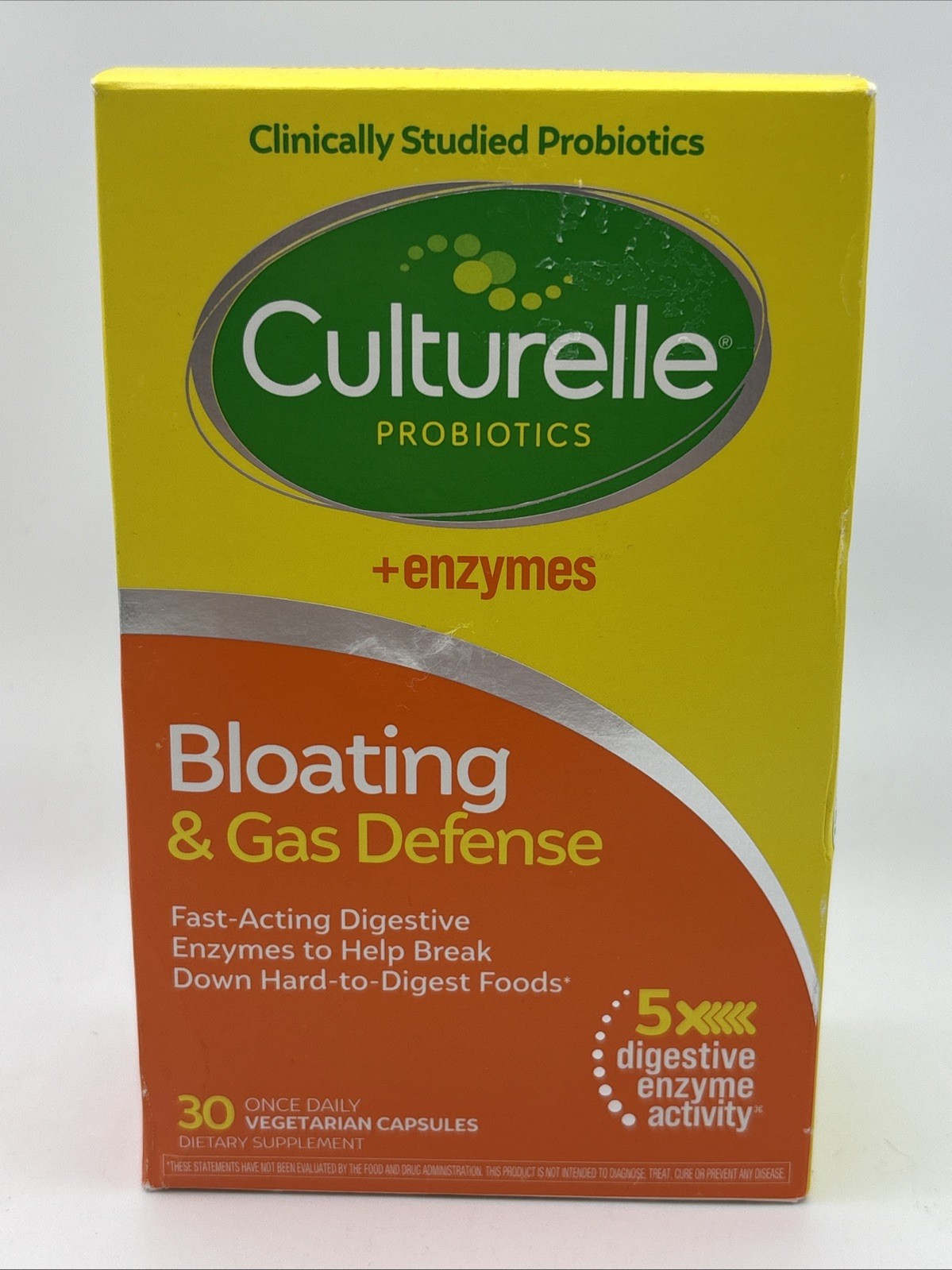 Culturelle Probiotics + Enzymes Bloating Gas Defense 30 Ct Exp 07/26