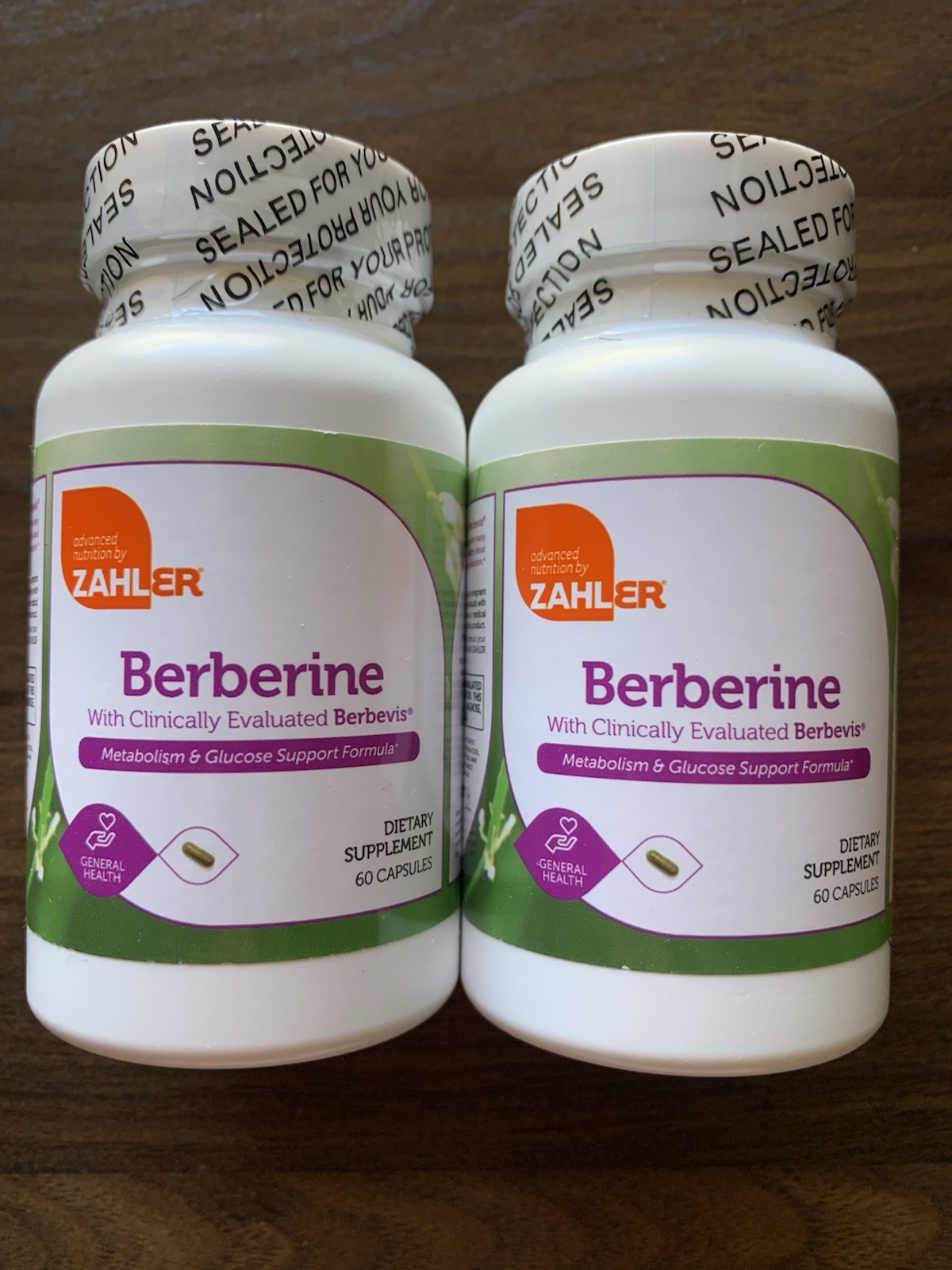 (2) Zahler Berberine Metabolism Glucose Support 60 Capsules Exp 2028 free ship