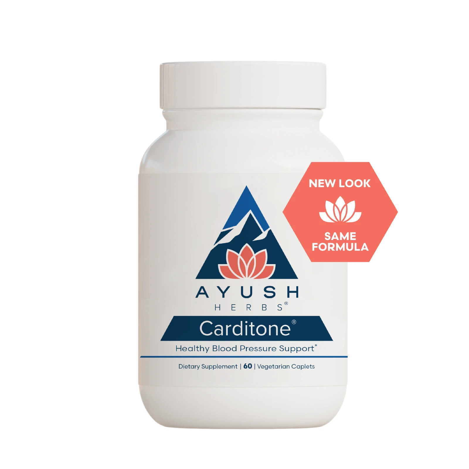 Ayush Herbs Carditone Cardiovascular – Blood Pressure Support – 60 Caplets