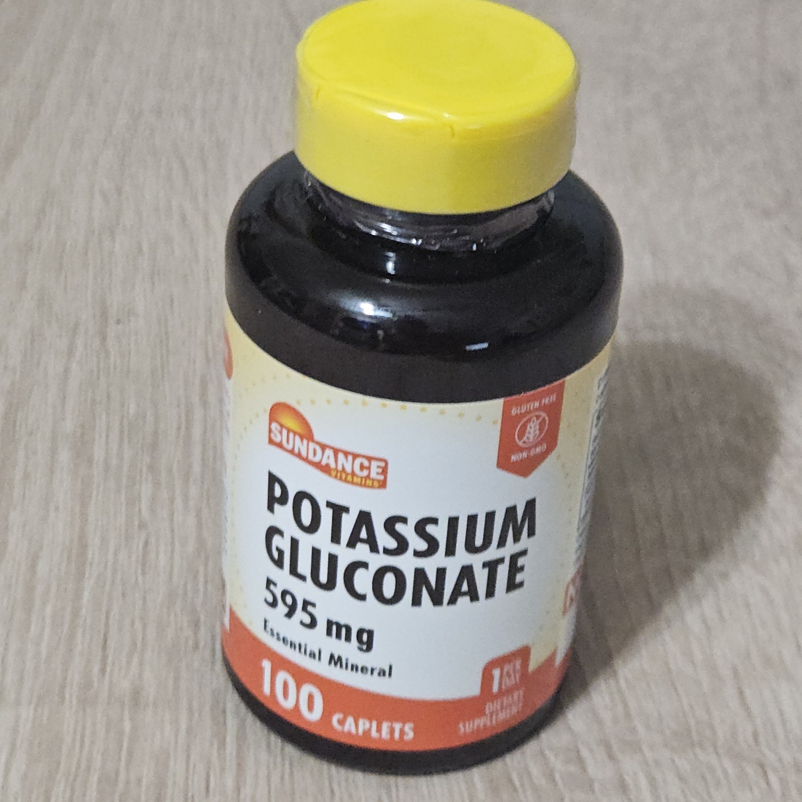Sundance Vitamins Dietary Supplement Potassium Gluconate Caplets 595 mg 100 Ct
