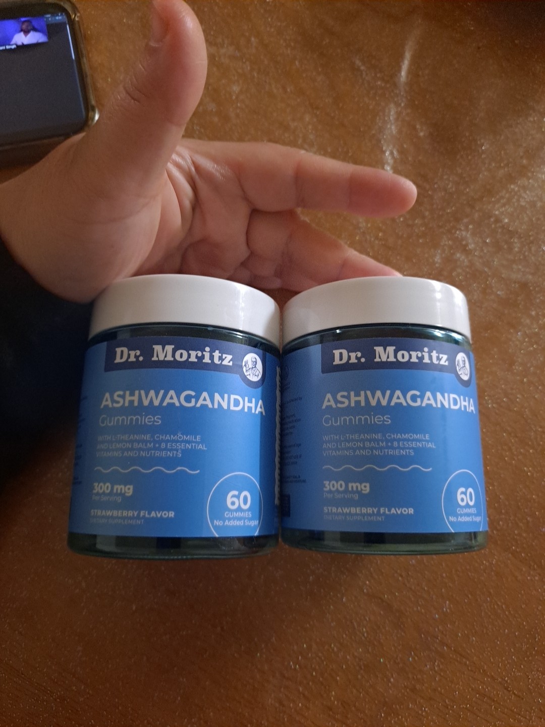 Dr. Moritz 2 Pack Ashwagandha Gummies 300 mg with L-Theanine Exp 05/2027