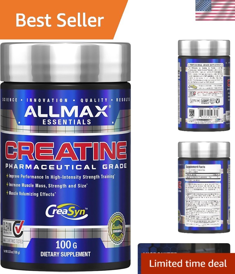 & Gluten-Free Micronized Creatine Monohydrate Powder for Muscle Growth