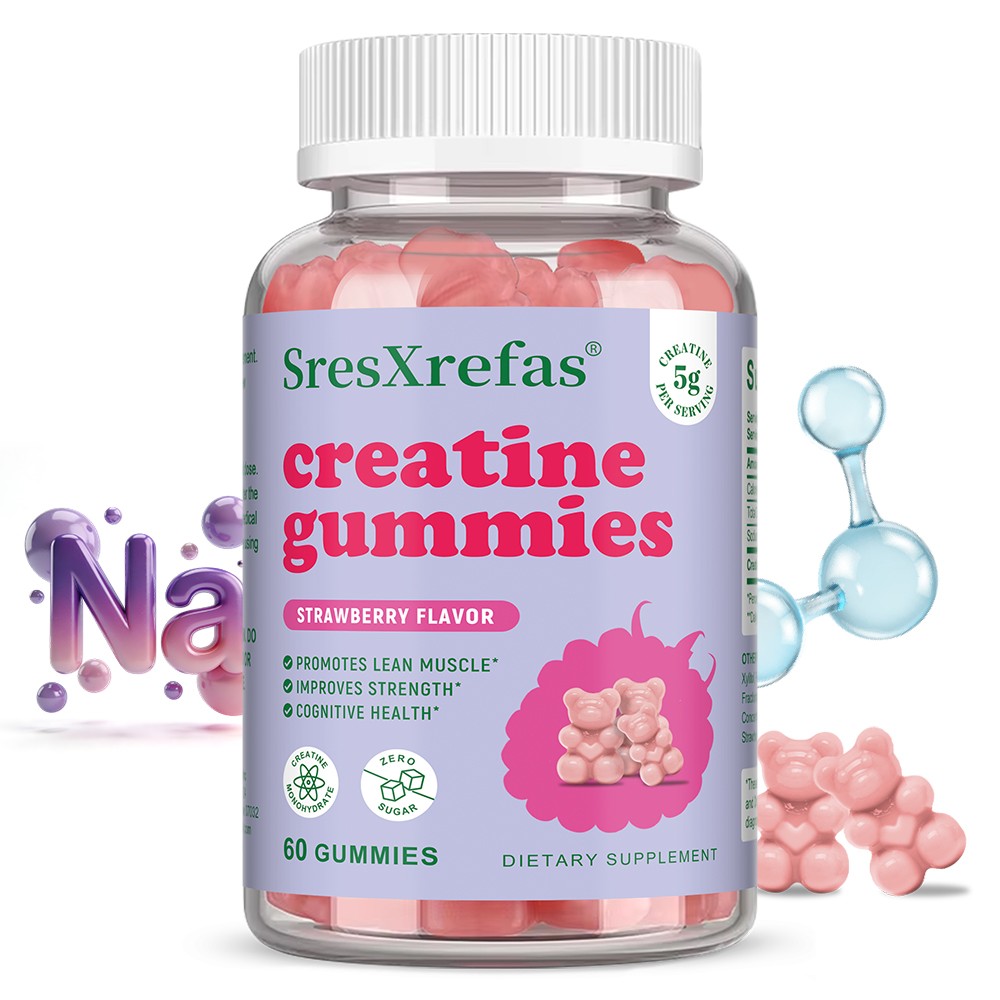 Creatine Monohydrate Supplement,Promotes Lean Muscle Cognitive Health 60 Gummies