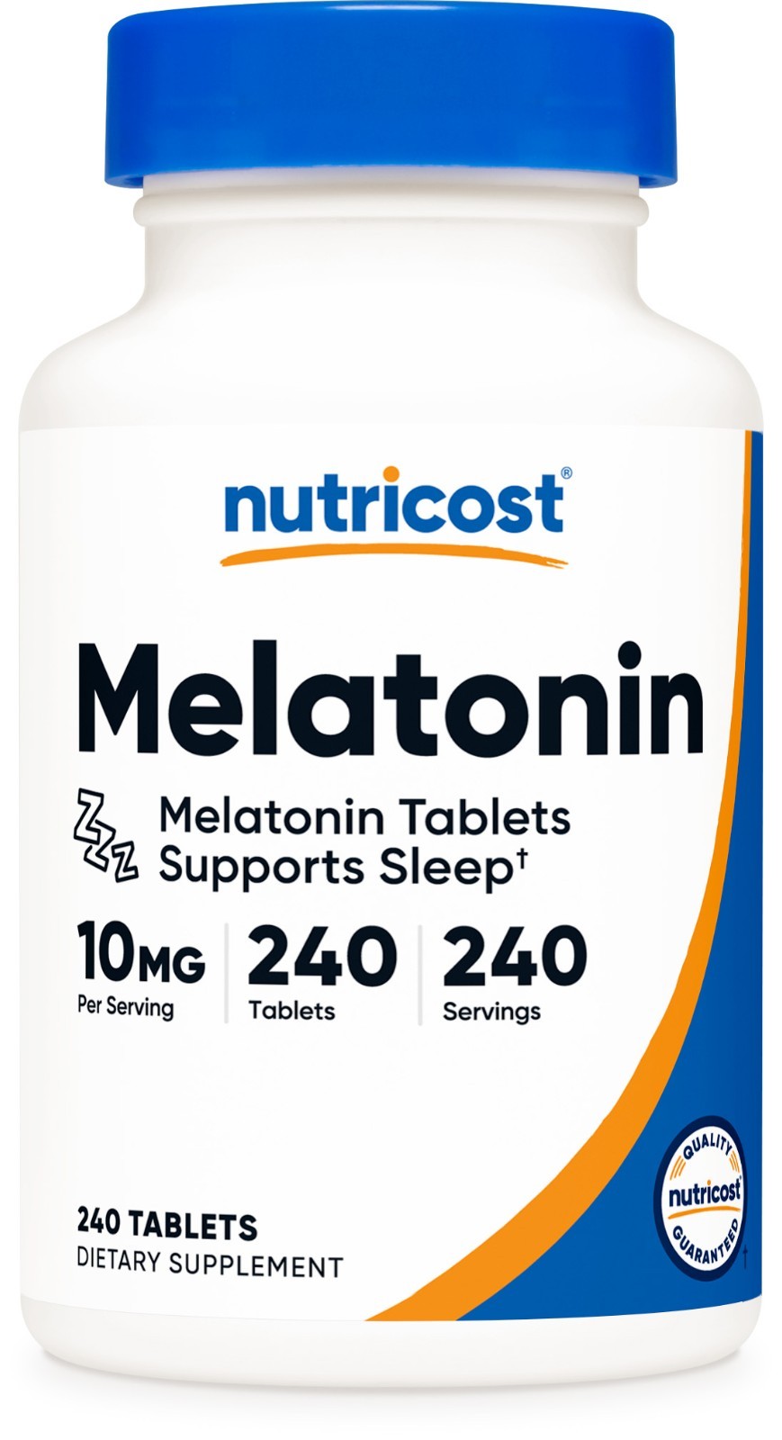 Nutricost Melatonin 10mg, 240 Tablets – 10mg Per Serving, Non-GMO, Gluten Free