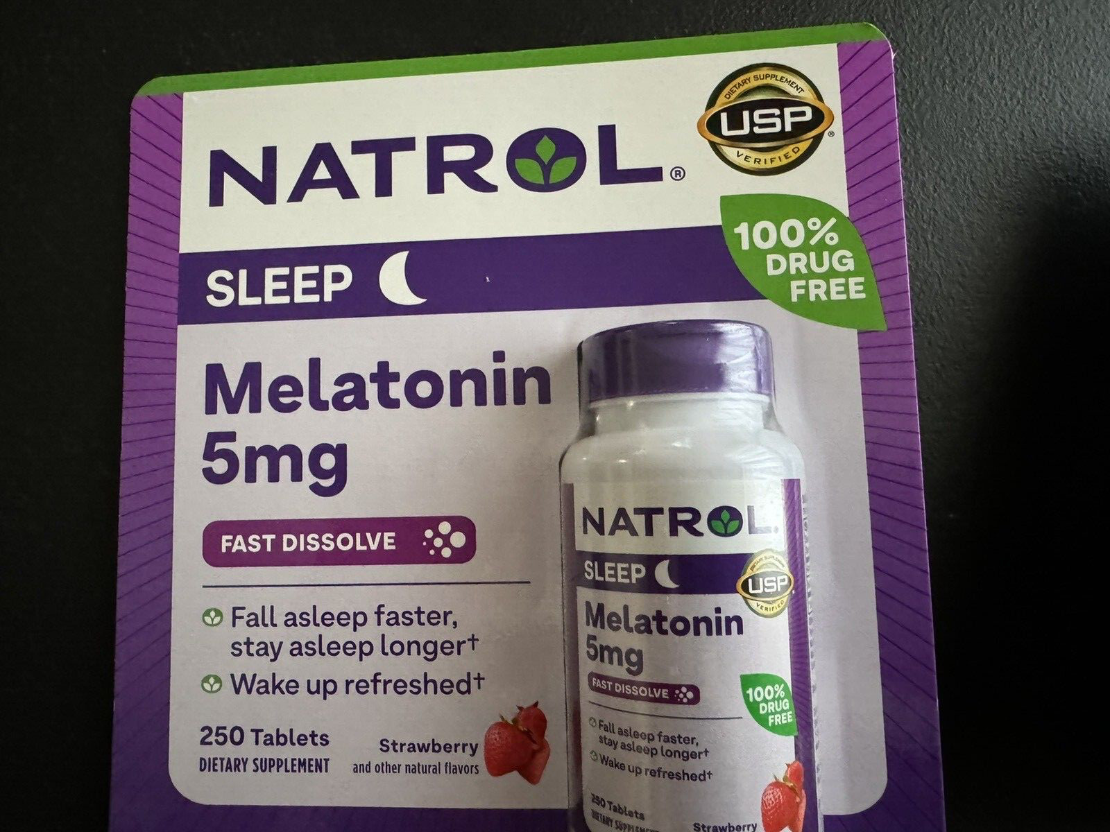 ✳️ ✳️ Natrol MELATONIN 5 mg 250 Fast Dissolve Tablets Sleep Aid ✳️