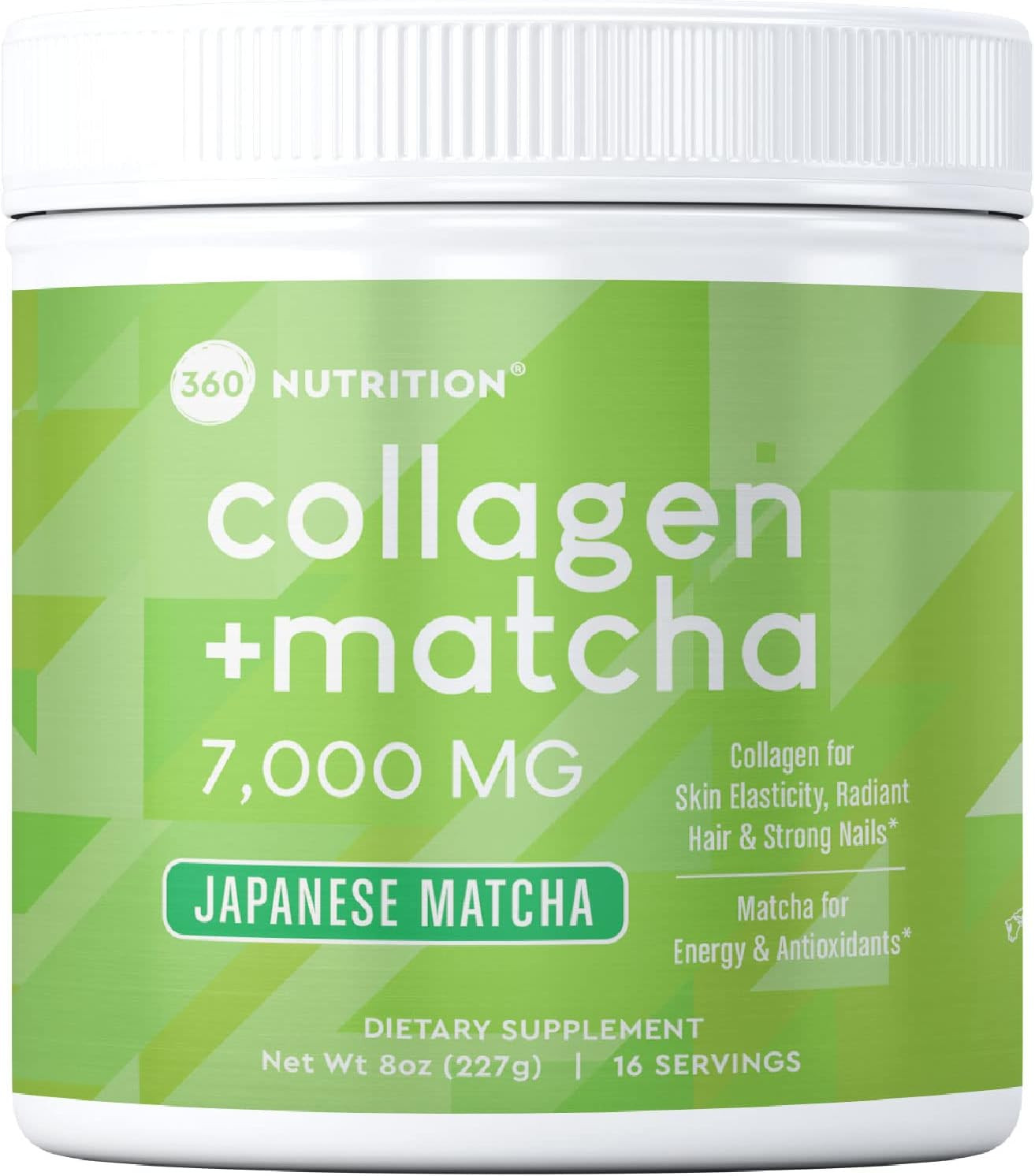 360 Nutrition Matcha Hydrolyzed Collagen Peptides Powder, Japanese Matcha Green