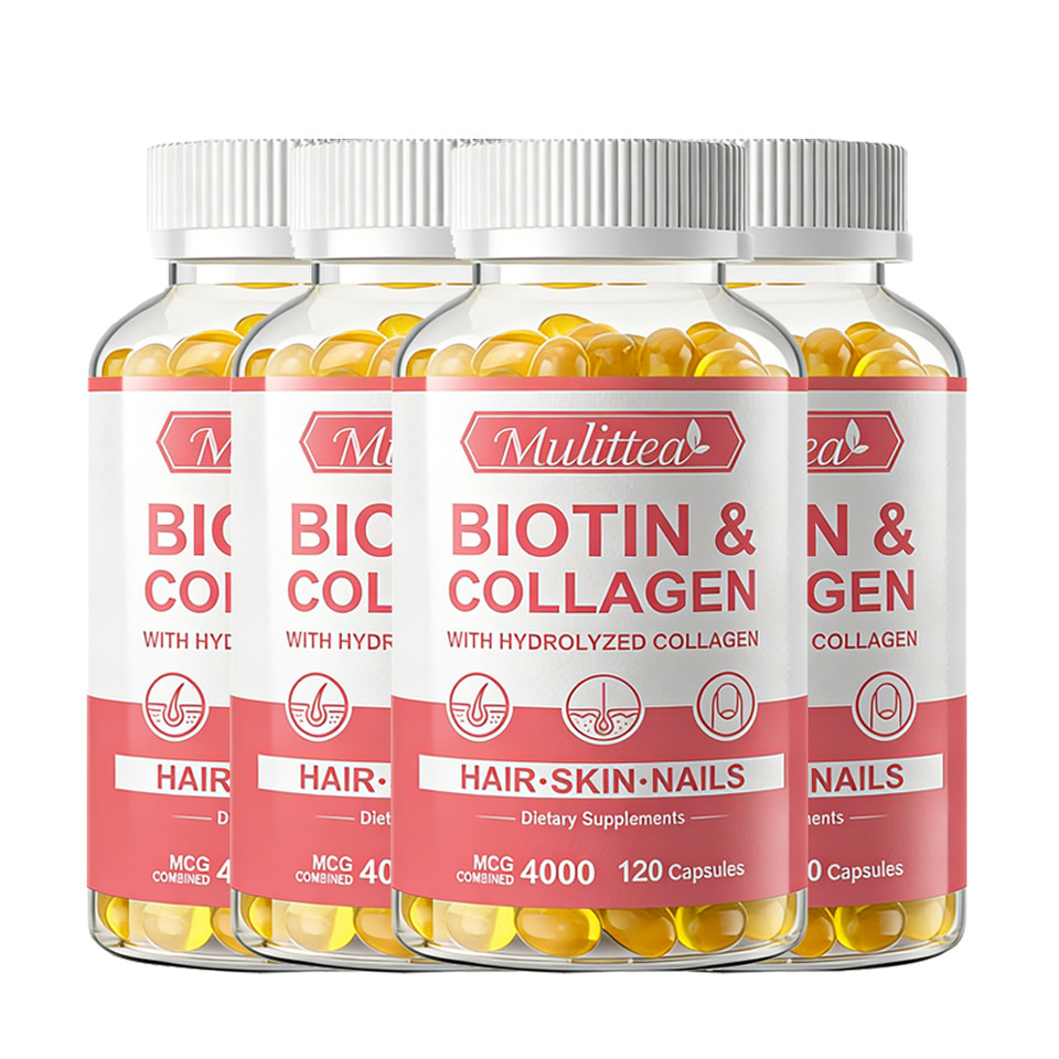 Biotin 4,000mcg Collagen Vitamins Supports Healthy Hair, Skin and Nails