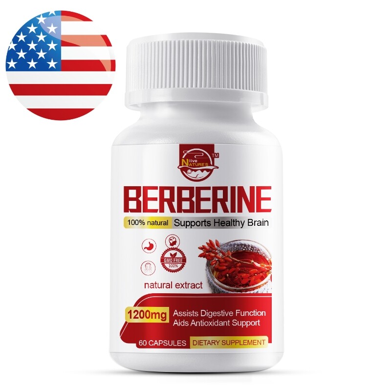 Berberine HCL Extract Cholesterol, Anti-inflammatory Blood Sugar Support 1200mg
