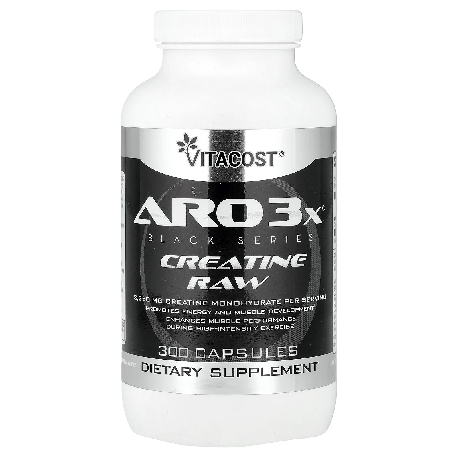 Black Series, ARO3x®, Creatine Raw, 300 Capsules (750 mg per Capsule)