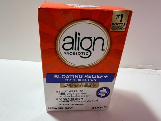 Exp 07/2027 Align Probiotic Bloating Relief+Food Digestion 28 CT EXP 07/27 #534