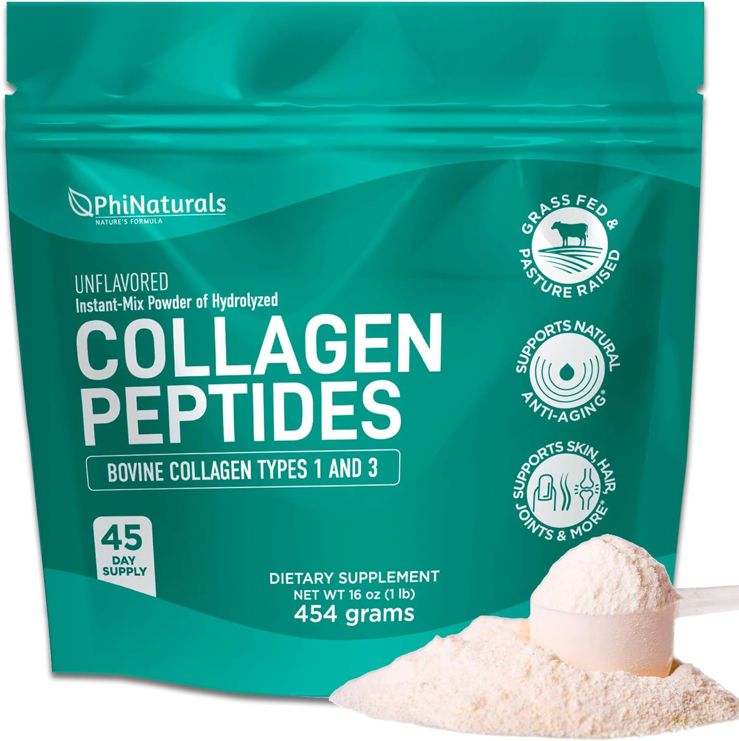 Collagen Peptides Protein Powder Instant-Mix [Unflavored] Hydrolyzed Collagen Su