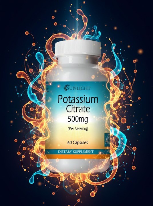 Potassium Citrate Capsules – 500mg Serving , Super Potency
