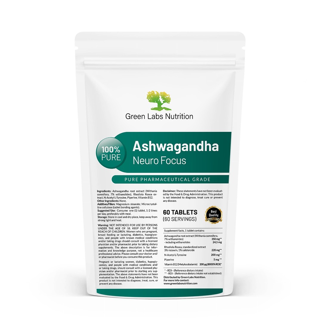 Ashwagandha Neuro Focus Tablets – Stress Relief, Energy & Mental Clarity