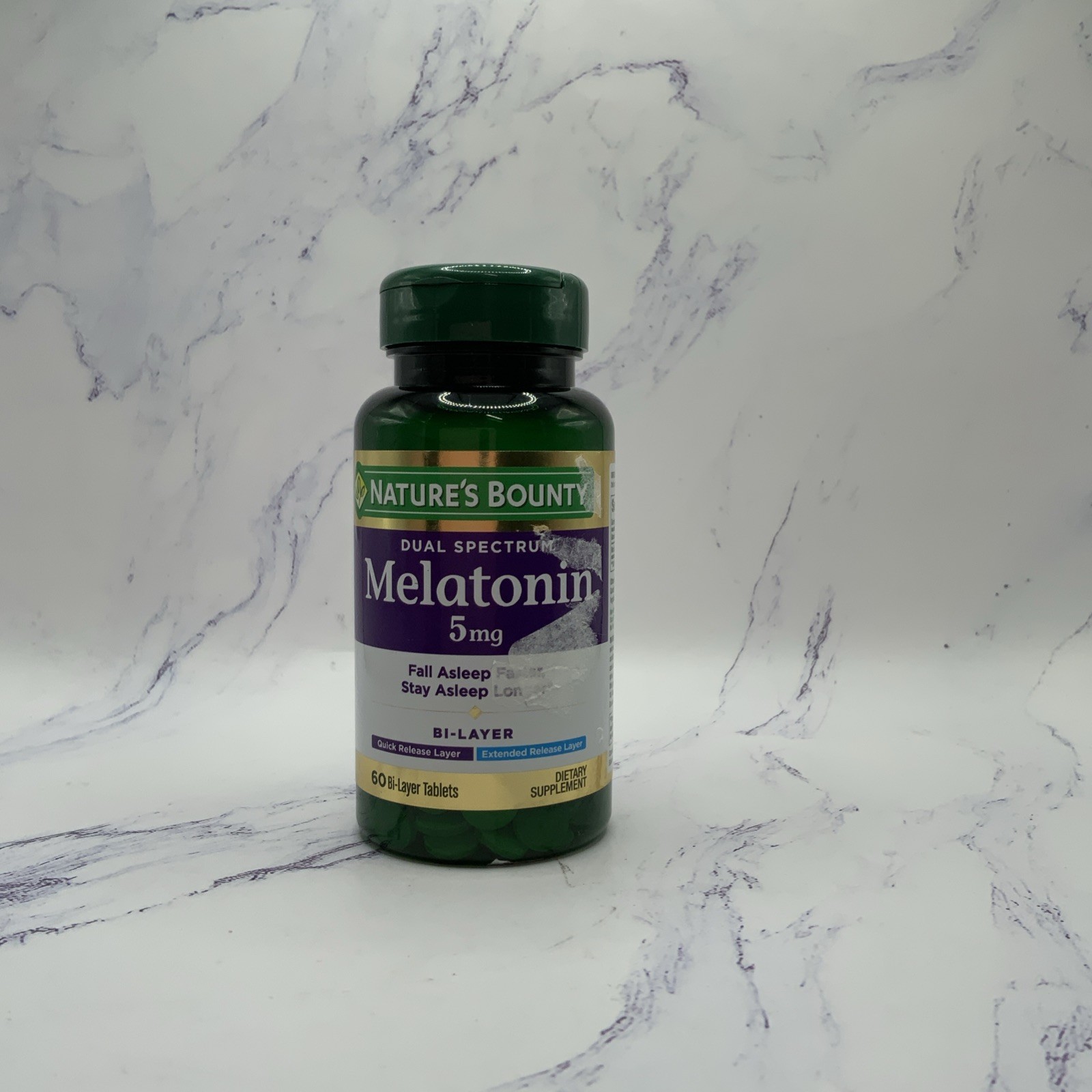 Nature’s Bounty Dual Spectrum Melatonin 5 mg 60 Tablets