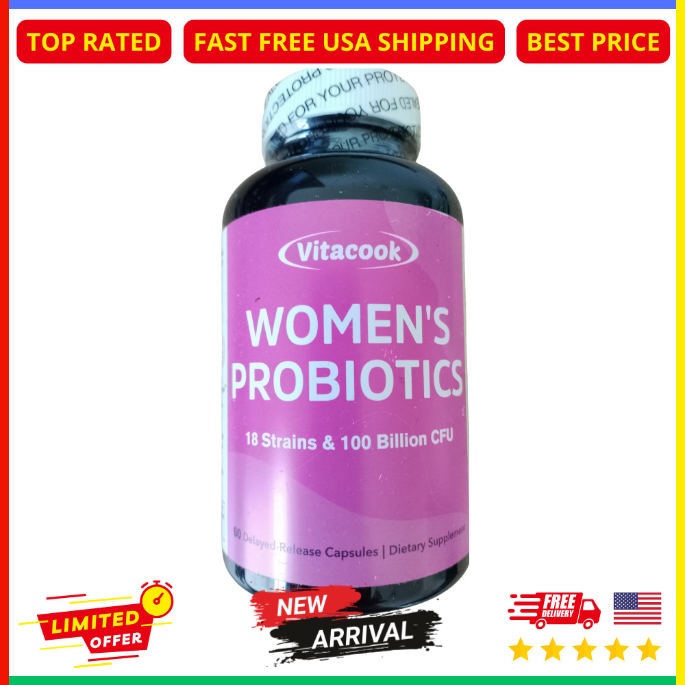 Womens Probiotic Supplement 100 Billion CFU 36 Strain Prebiotic 60 Capsules
