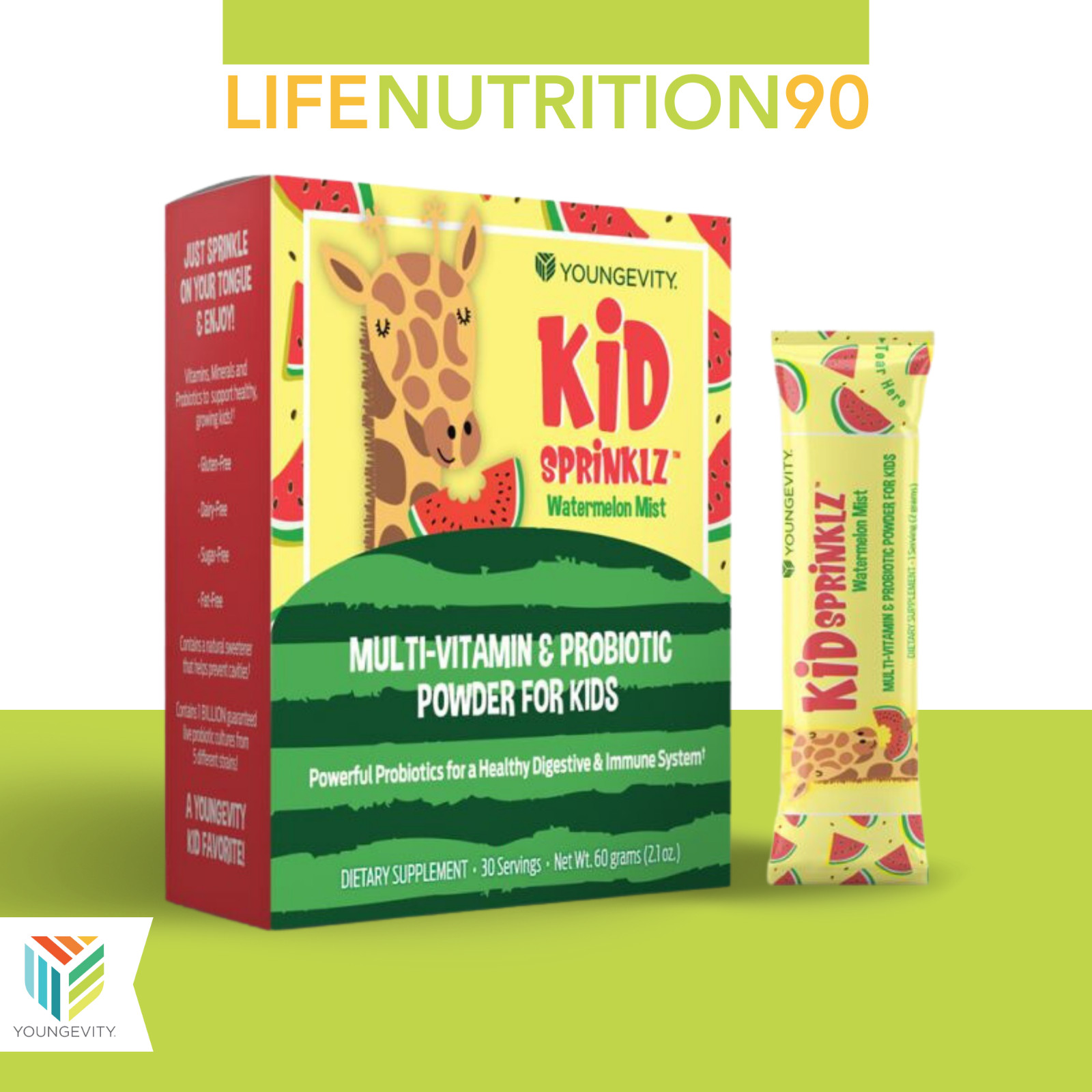 Youngevity Kid Sprinklz / Watermelon Mist – 30 Packets