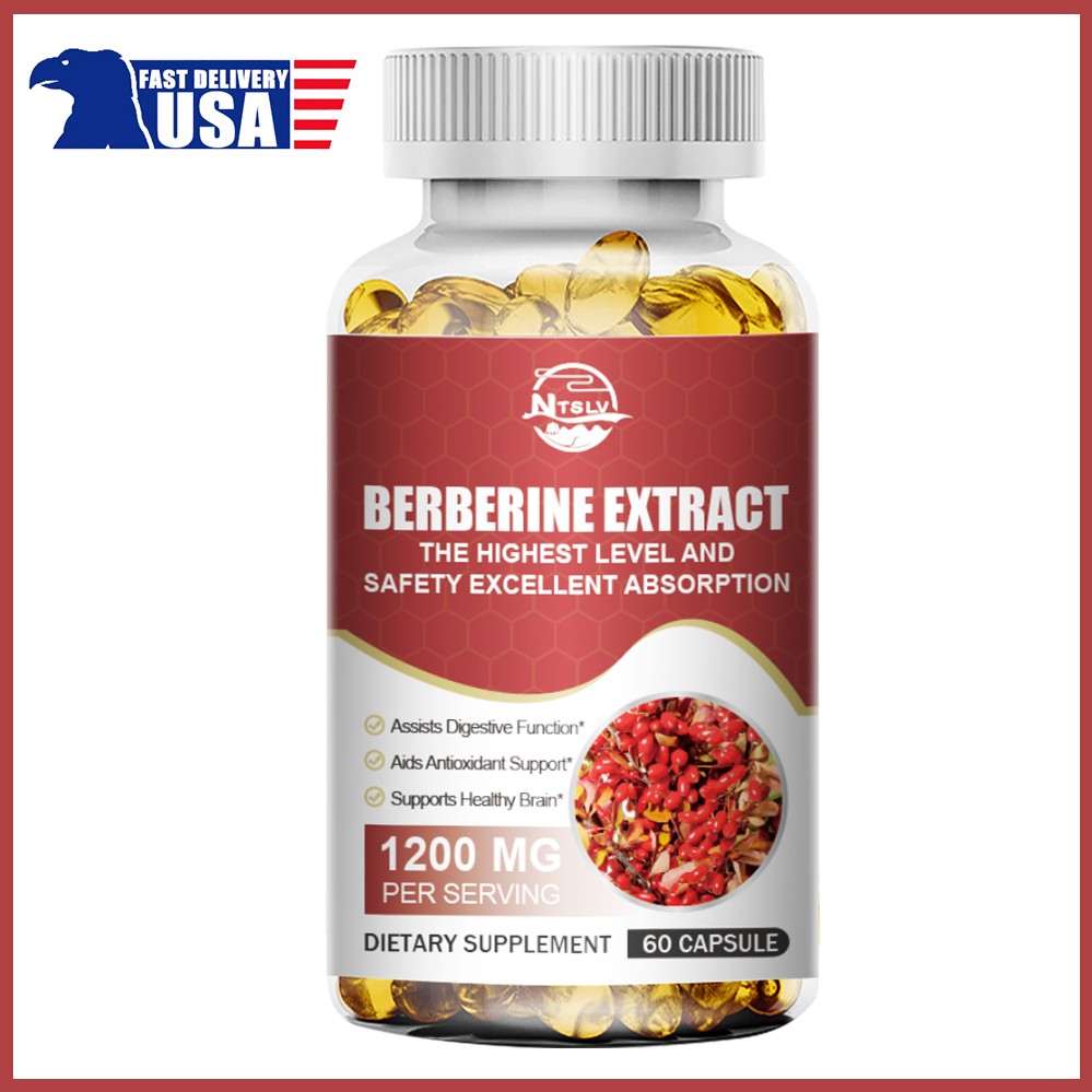 60 Cap Berberine 1200mg High Abosorption For Blood Sugar Immune 3 Months Supply