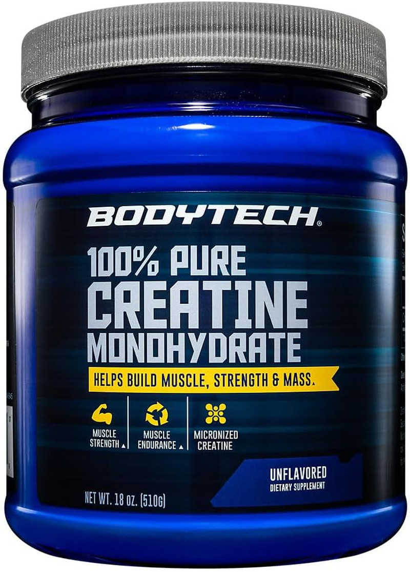BODYTECH 100% Pure Creatine Monohydrate Powder – Micronized for Maximum Absorpti