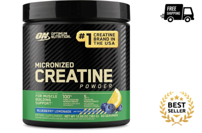 Optimum Nutrition Micronized Creatine Monohydrate Powder, Blueberry Lemonade