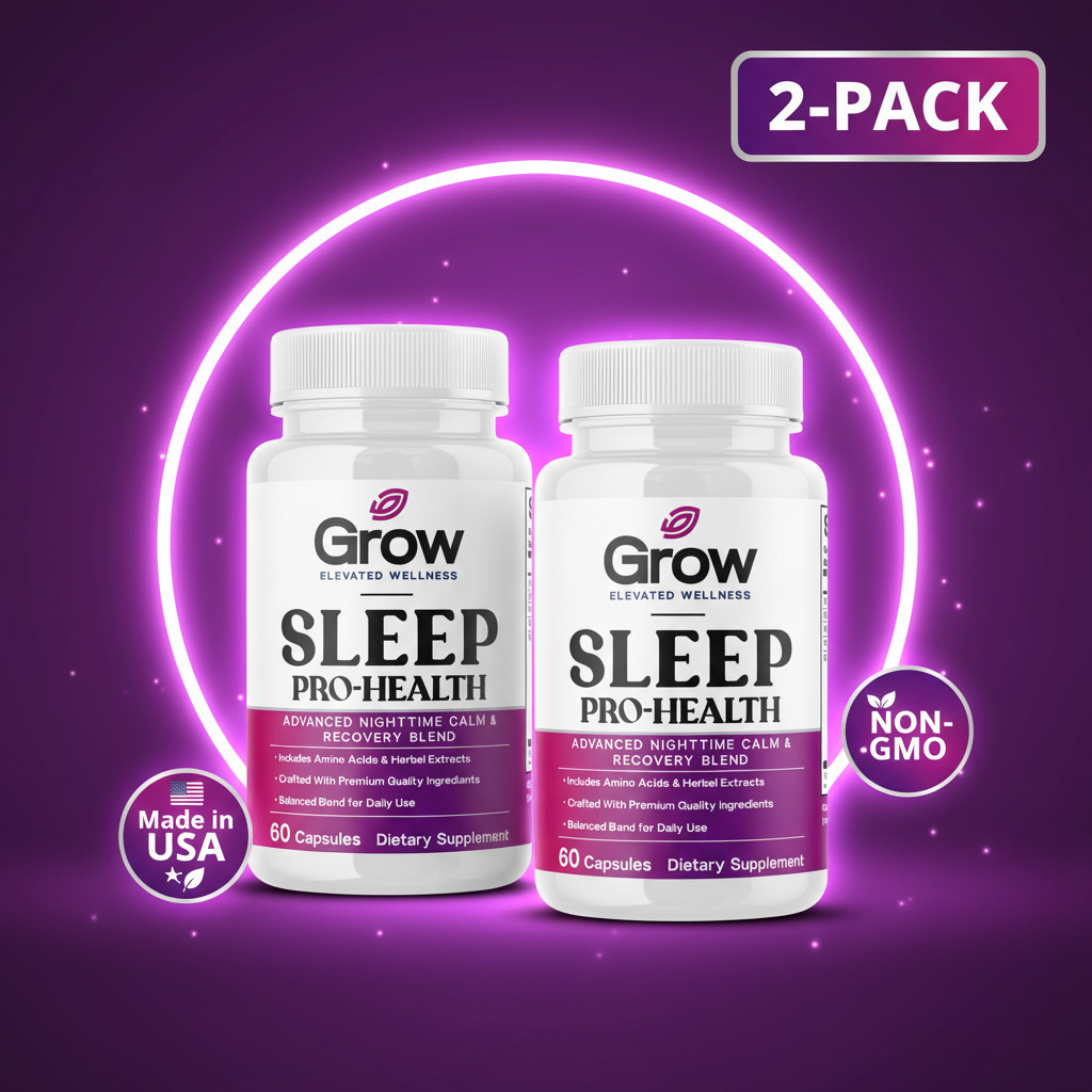 2 PACK SLEEP AID PRO HEALTH,  60 Capsules  /  NO MELATONIN, 100% NATURAL, NO-GMO
