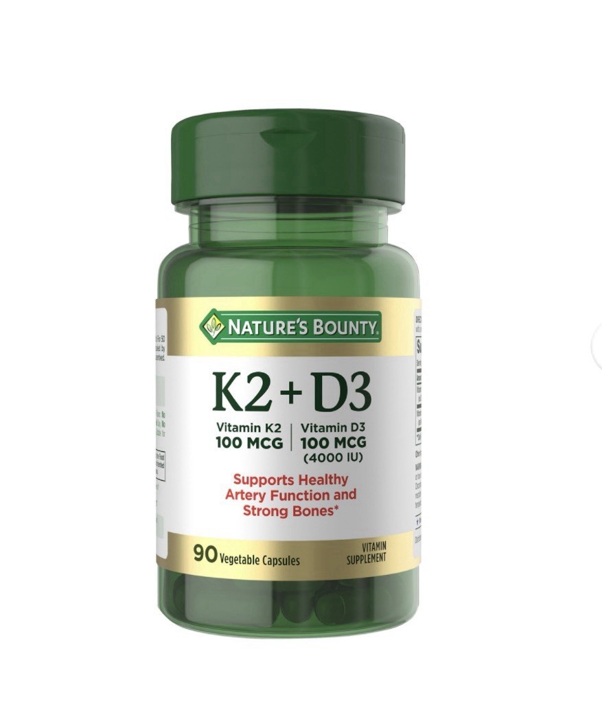 Nature’s Bounty Vitamin D3 + K2 90 Ct – Heart & Bone Health Support for Adults