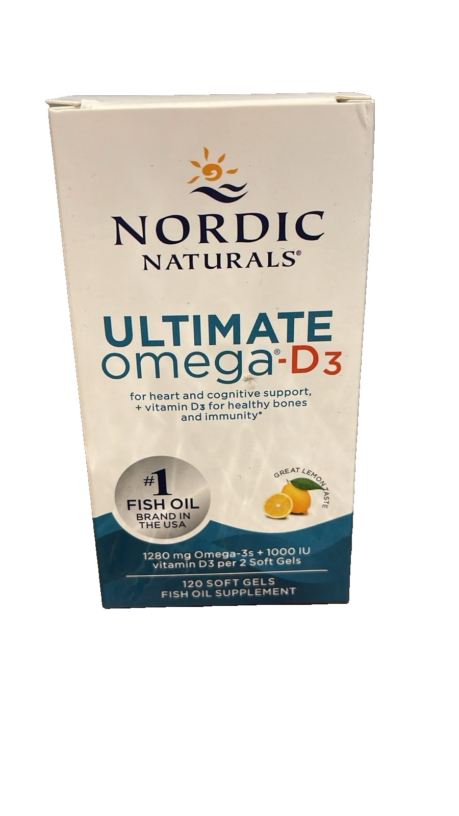 Nordic Naturals Ultimate Omega D3 120 Softgels Omega3 Fish Oil Supplement Sealed