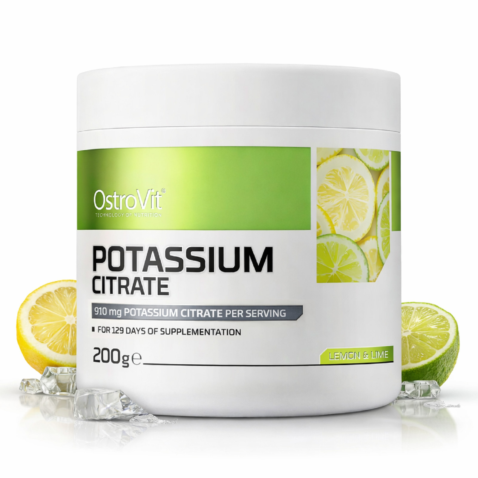 Potassium Citrate Powder Lemon-Lime 200g | Electrolyte Support | 129 Servings