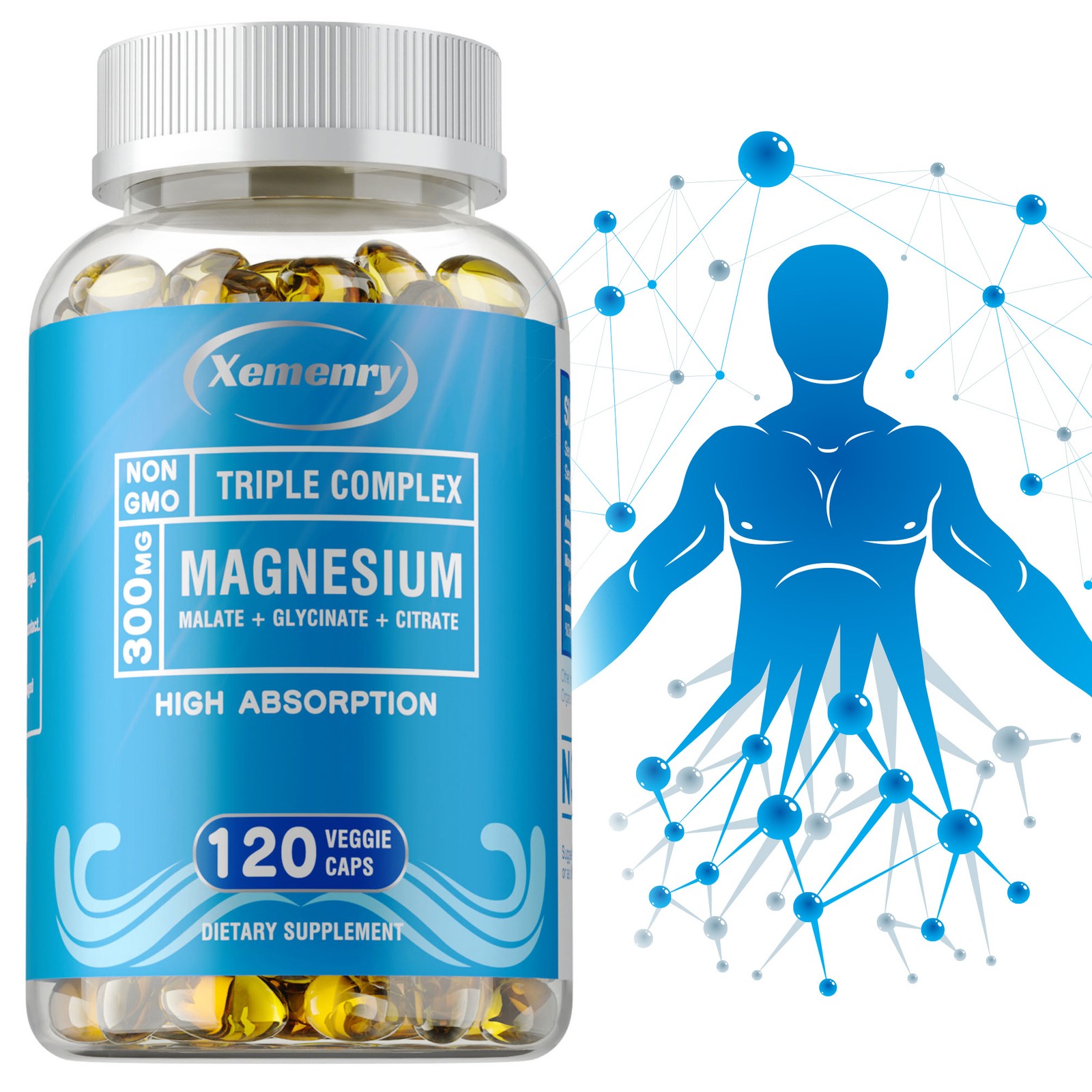 Triple Magnesium Complex – Magnesium Malate, Glycinate, Citrate – Muscle Health
