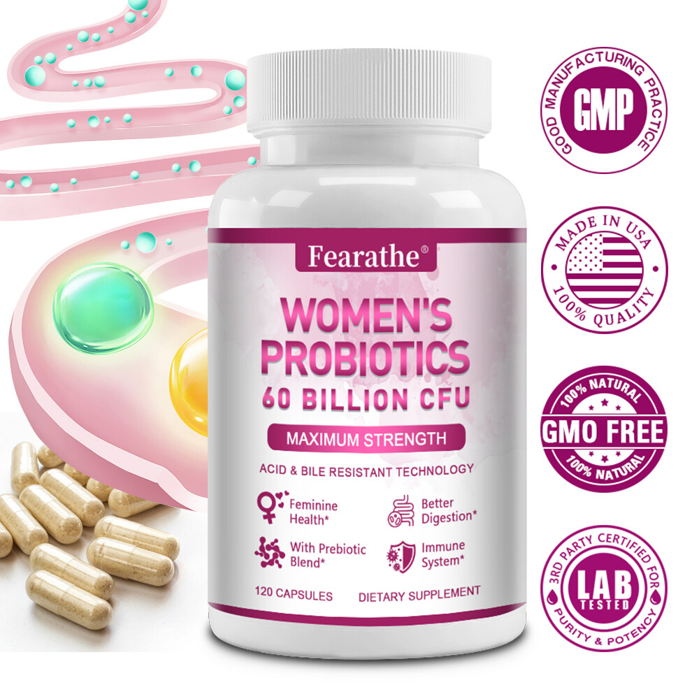 WOMEN’S PROBIOTICS 60 BILLION CFU BETTER ABSORBTION Feminine Health