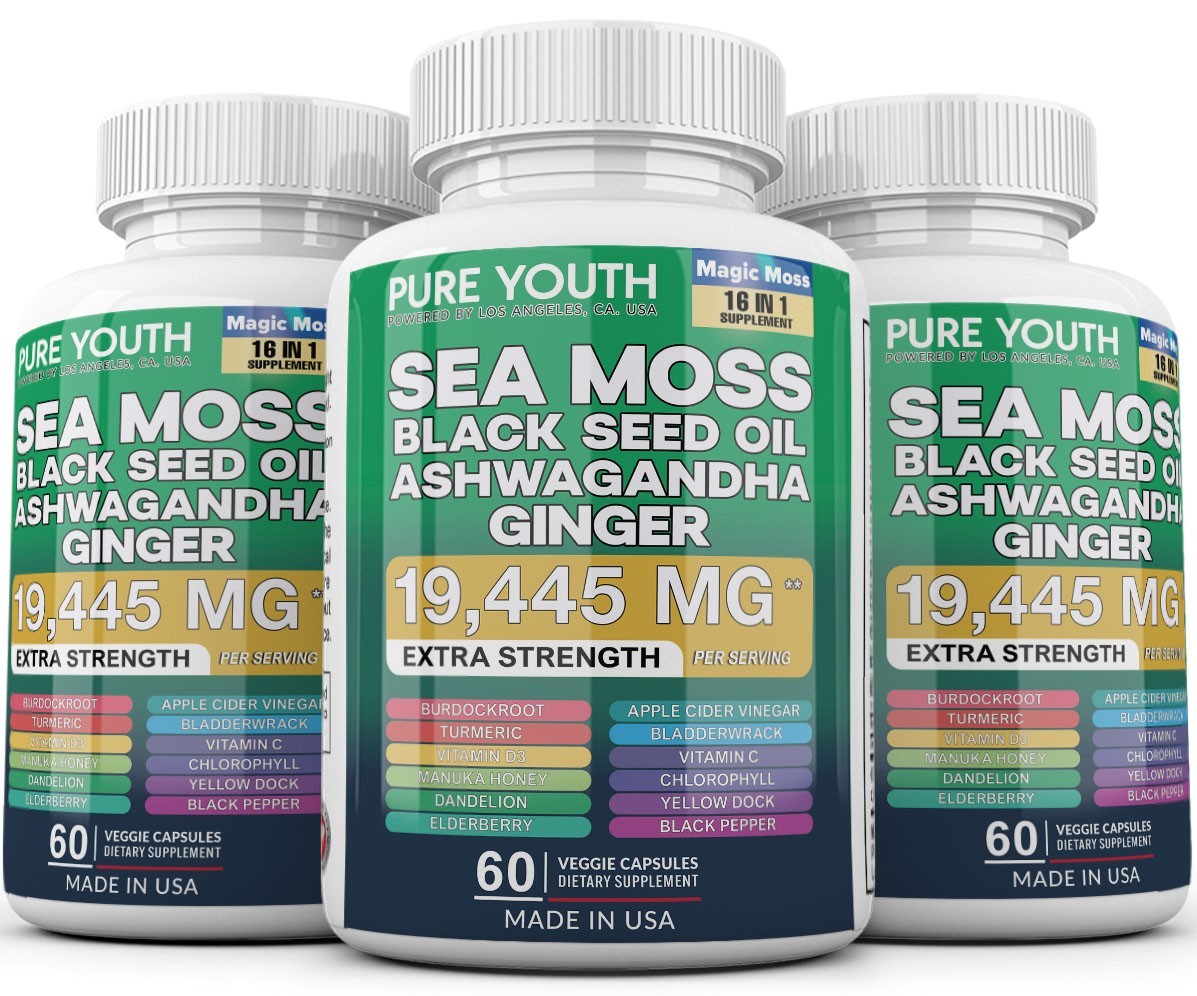 3 x Dynamic Vitality Bundle – Sea Moss Multivitamin & Shilajit Power Combo USA