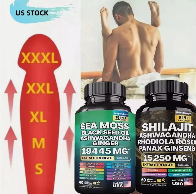 Dynamic Vitality Bundle – Sea Moss Multivitamin & Shilajit Power Combo Set -USA