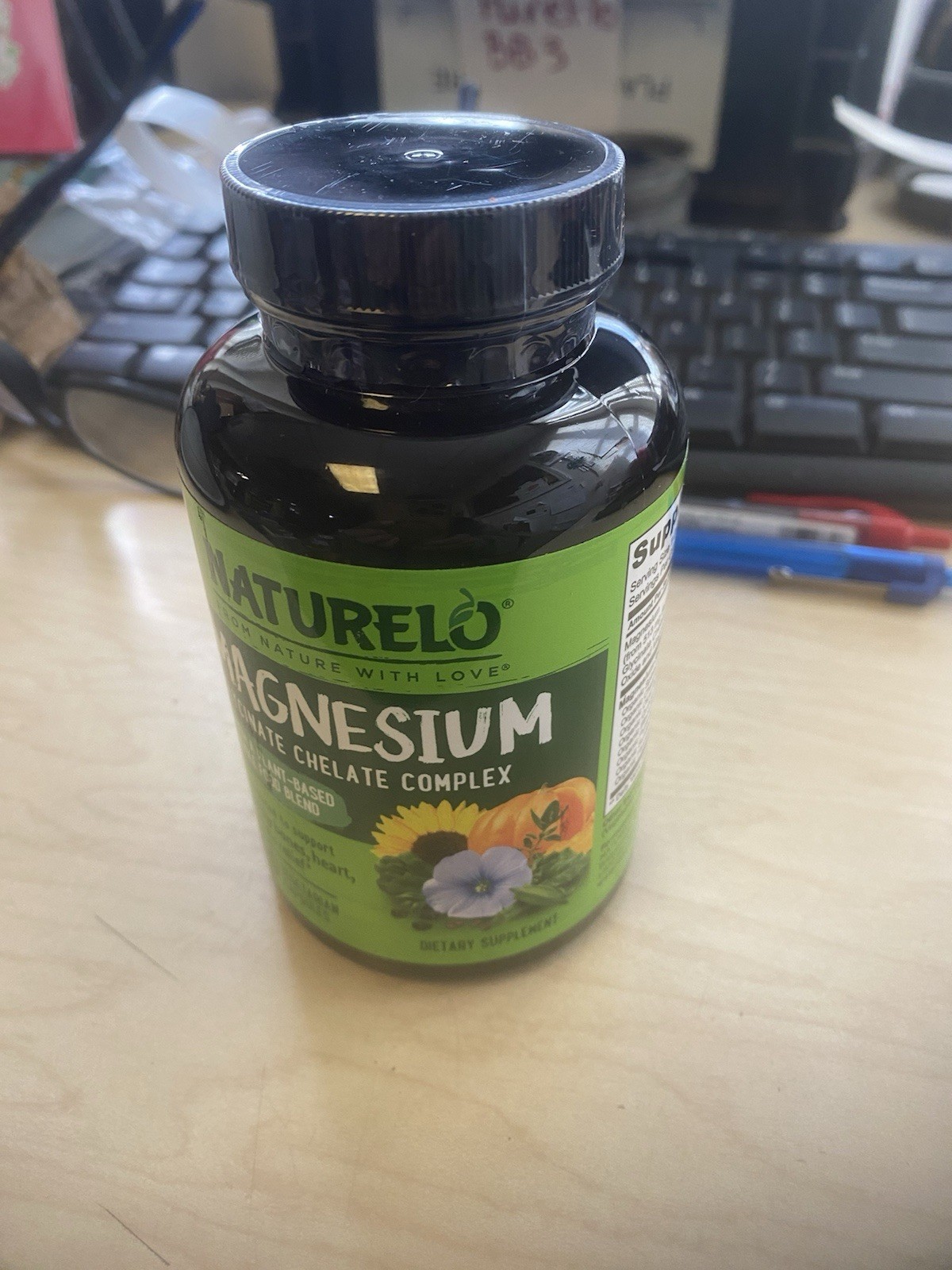 BRAND NEW NATURELO Magnesium Glycinate Chelate Complex – 200 mg – 120 Capsules