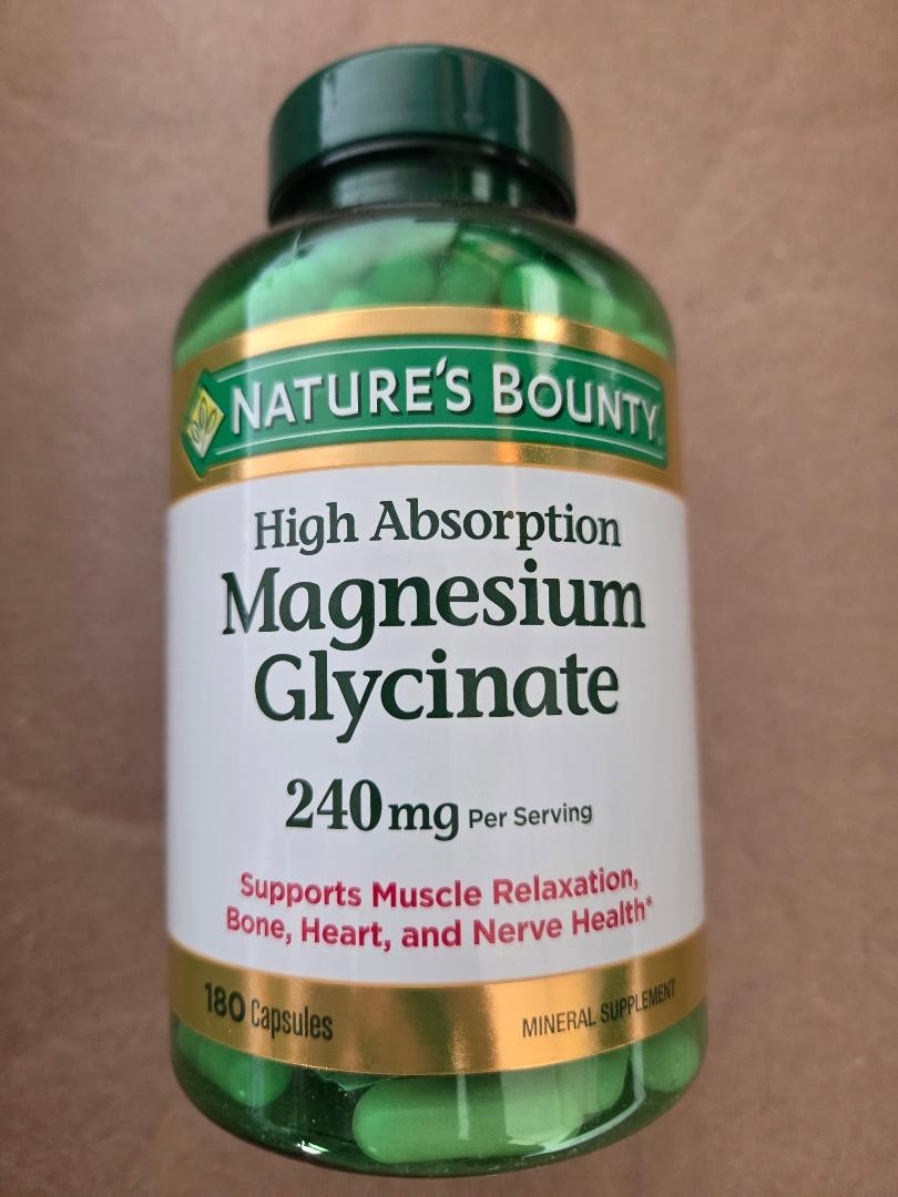 Nature’s Bounty Magnesium Glycinate 240 mg, 180 Capsules  NEW SEALED