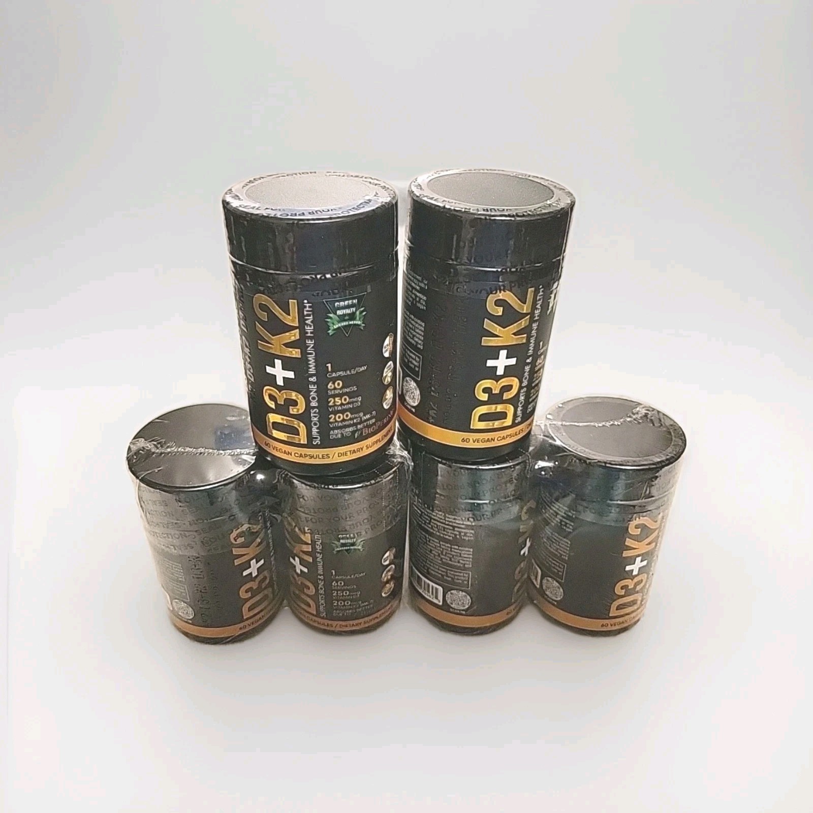 Vitamin D3 10000 IU + K2 200mcg Soft-Gels 2-in-1 D3+K2. 6 Pack! 60ct Each!