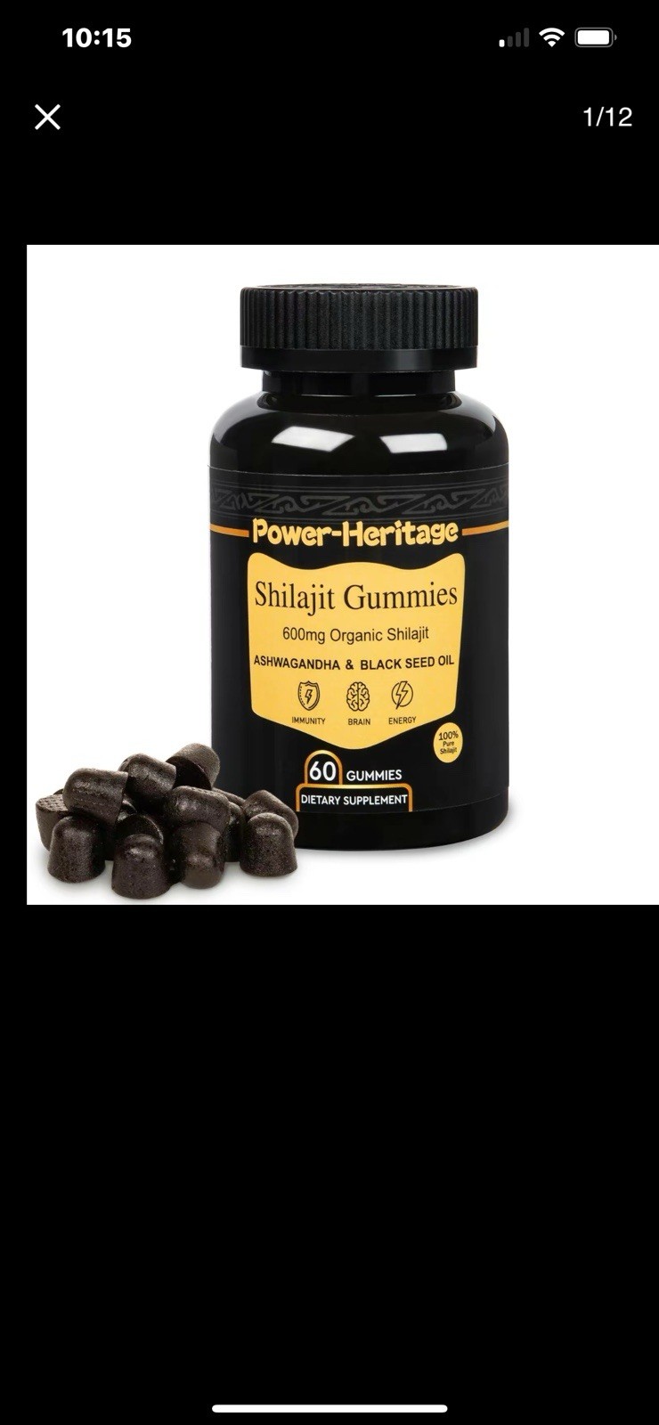 Pure Himalayan Shilajit Gummies With Black Seed Oil Lab Tested No Added Sugar